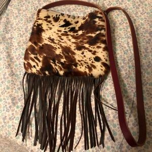 Cowhide crossbody purse